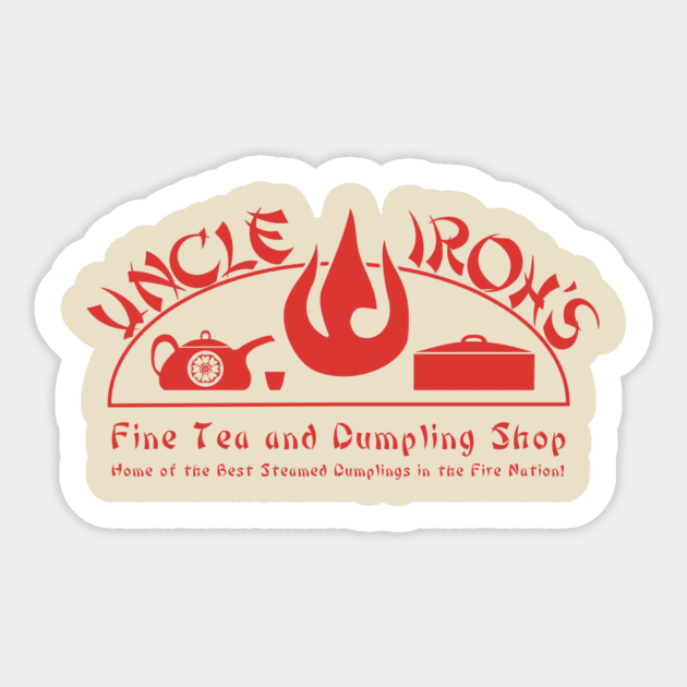 Uncle Iroh's Fine Tea Shop Sticker by NevermoreShirts